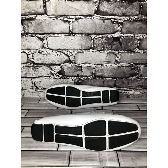 Massimo Matteo Firenze White Leather Driving Moccasins Flats Shoes Women Sz 10B - Picture 15 of 16